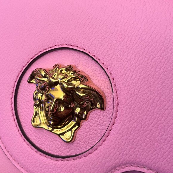 Pink Versace La Medusa Vitello Crossbody Purse and Card Case Set - Picture 7 of 12